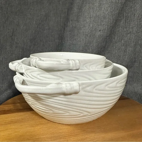 White Ceramic Bowls Set Temptations - Picture 3 of 13